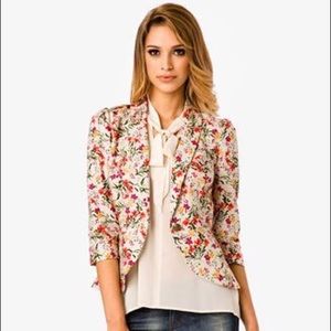 Love 21 Floral Peplum Jacket